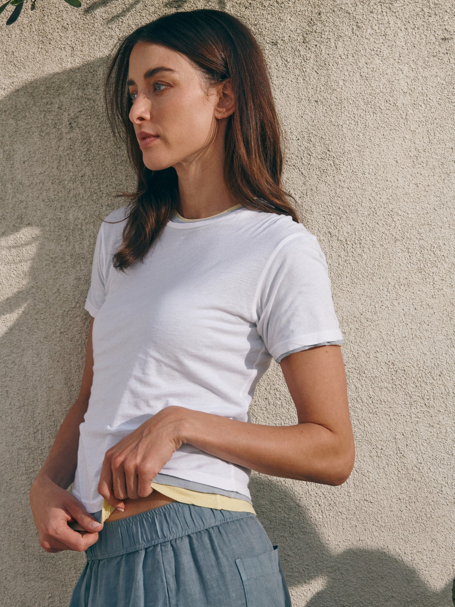 Audrey Baby Tee in Tissue Jersey - White – Pharaoh Collection