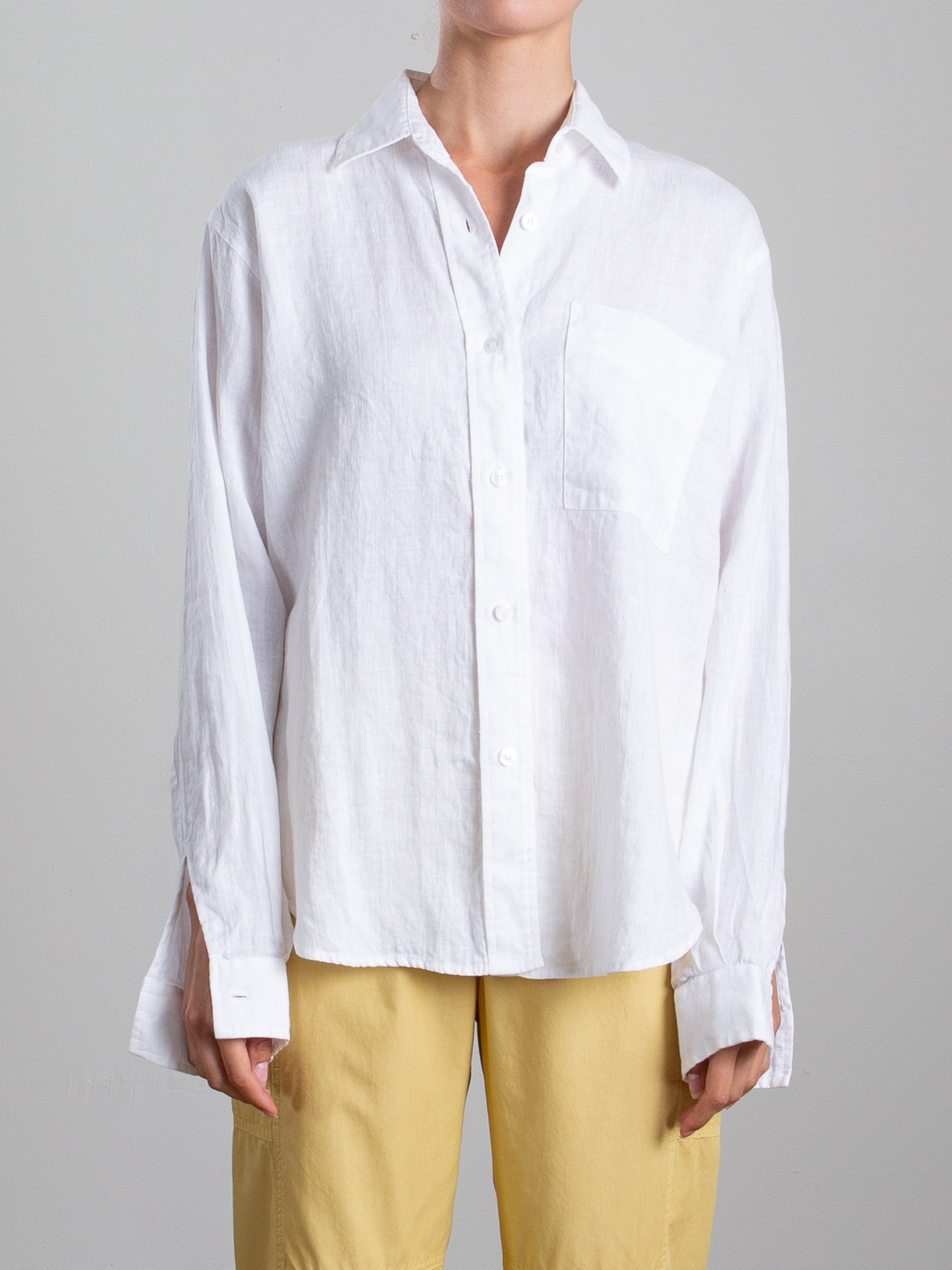 Jessie Shirt in French Linen White – Pharaoh Collection