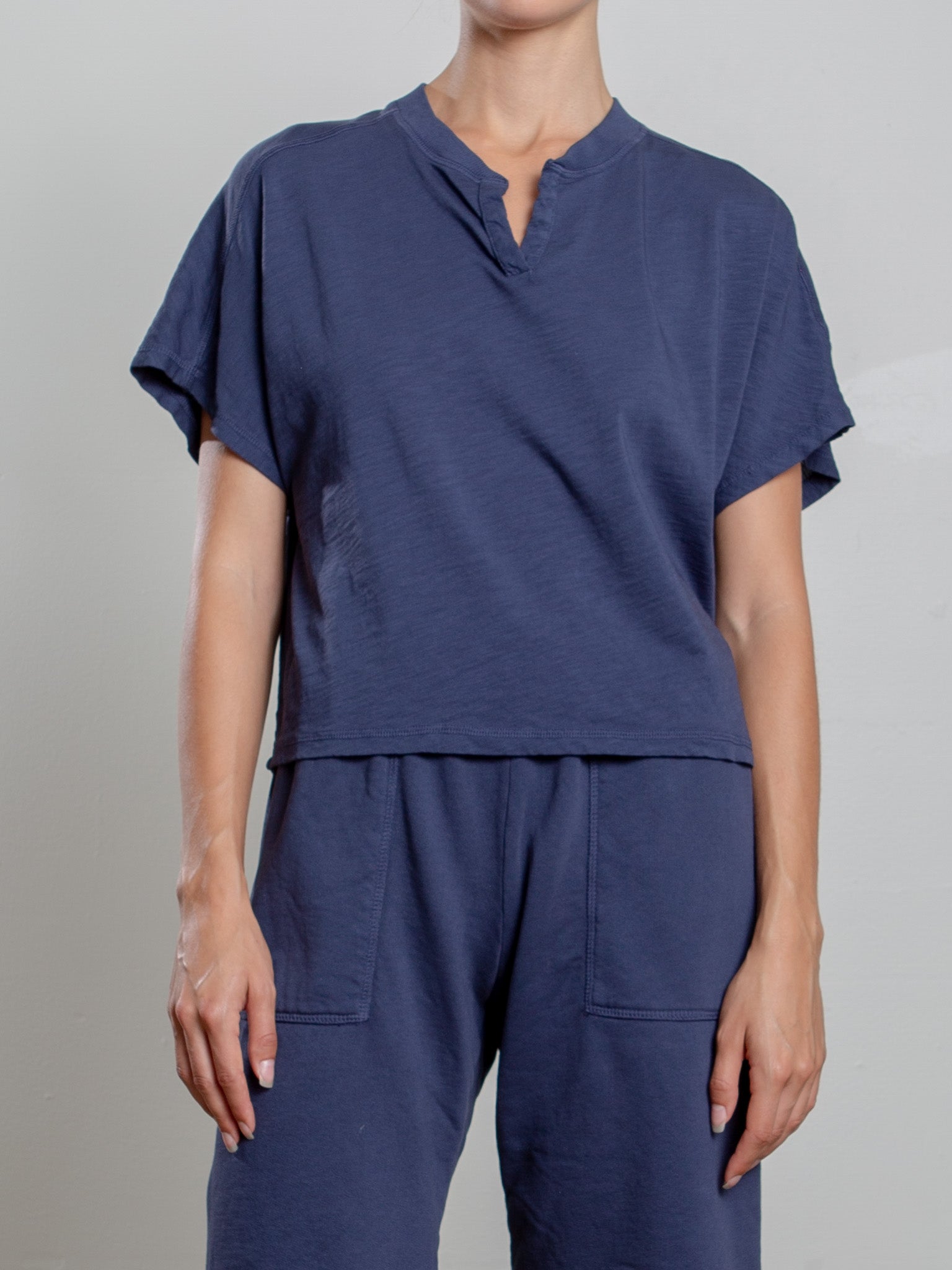 Iris Tee in Supima Slub - Blueberry – Pharaoh Collection
