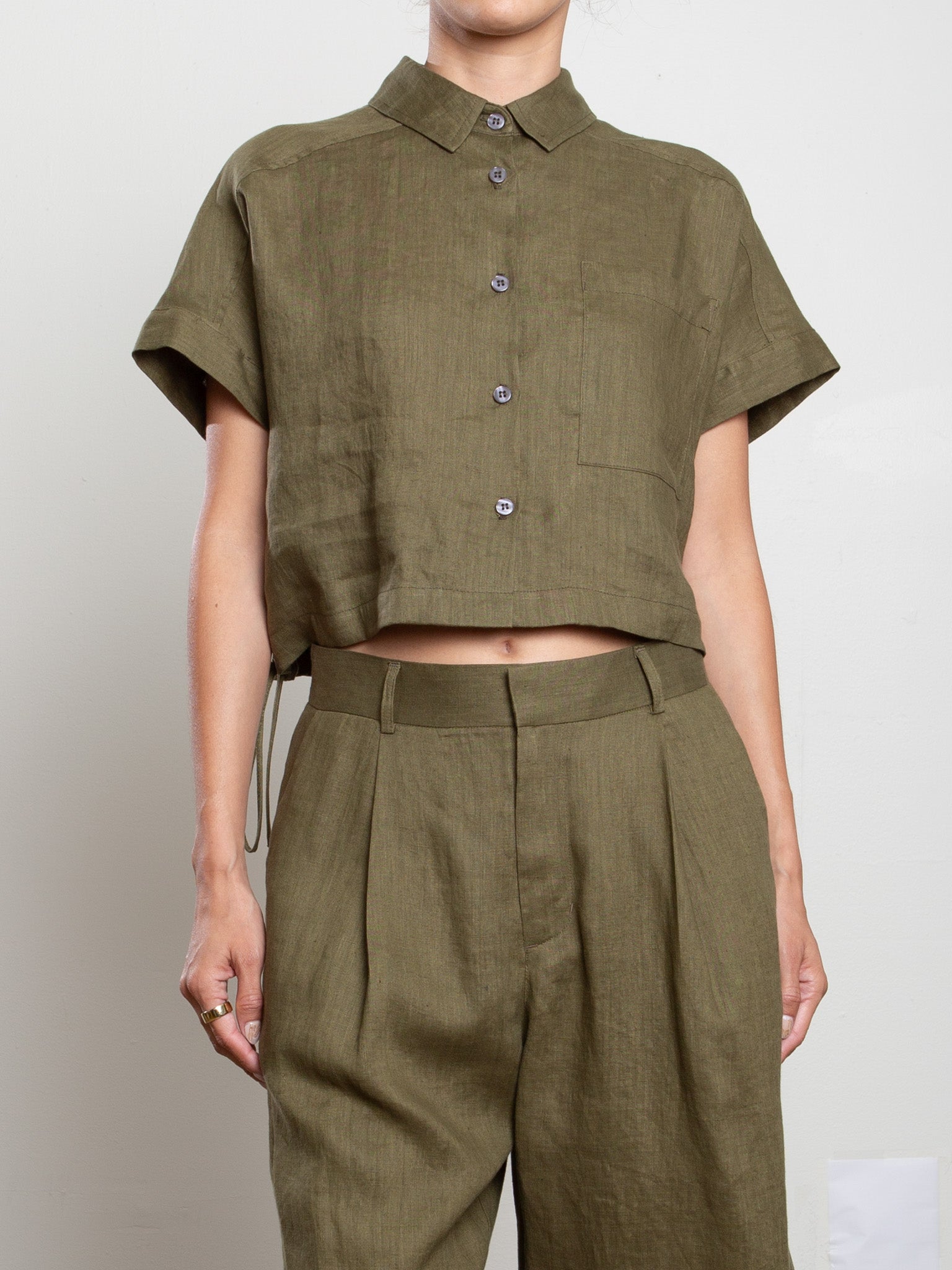 Zoey Shirt in French Linen - Surplus – Pharaoh Collection