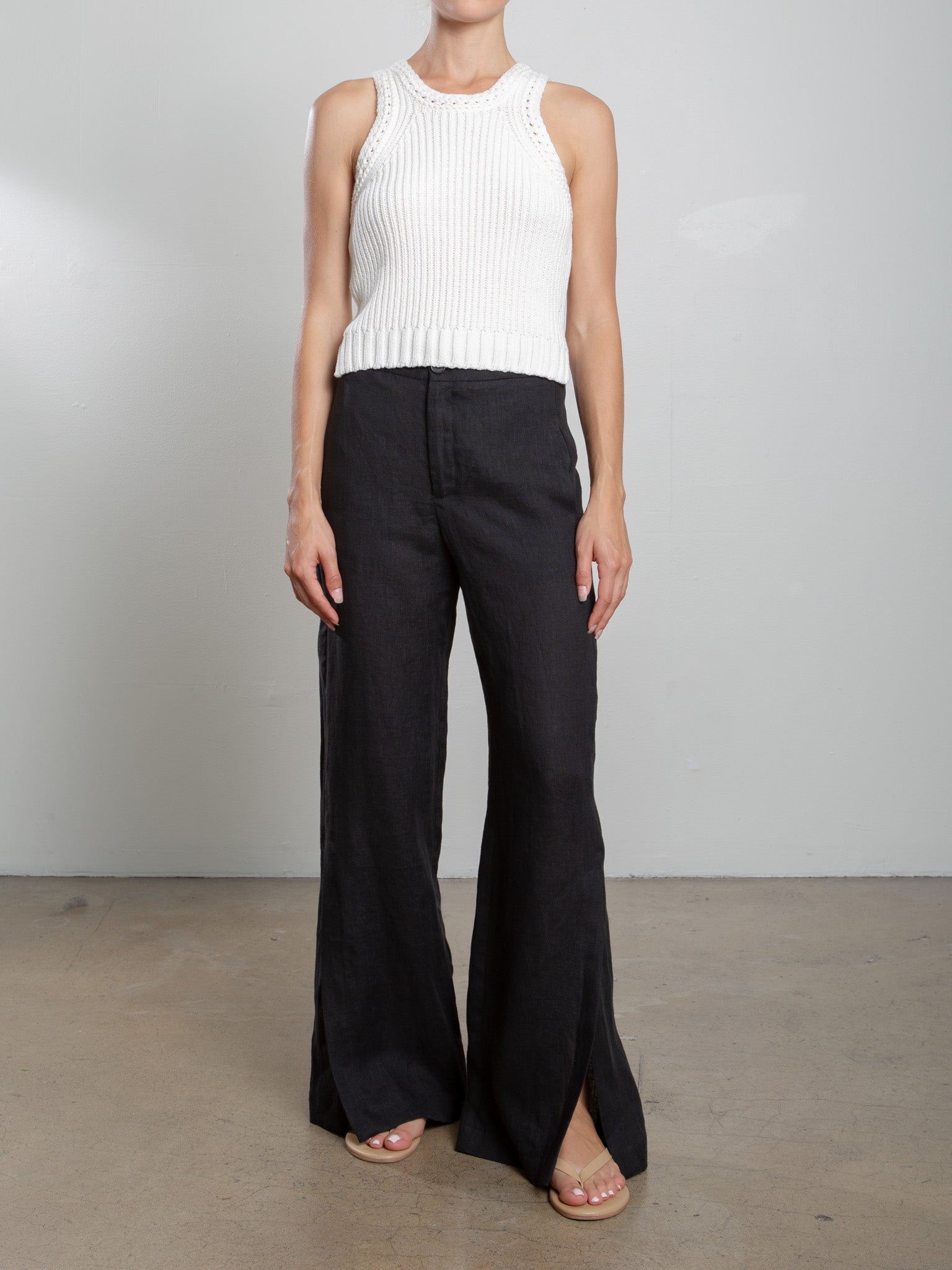 french linen オールインワン Lennox Pant in French Linen - Black – Pharaoh Collection