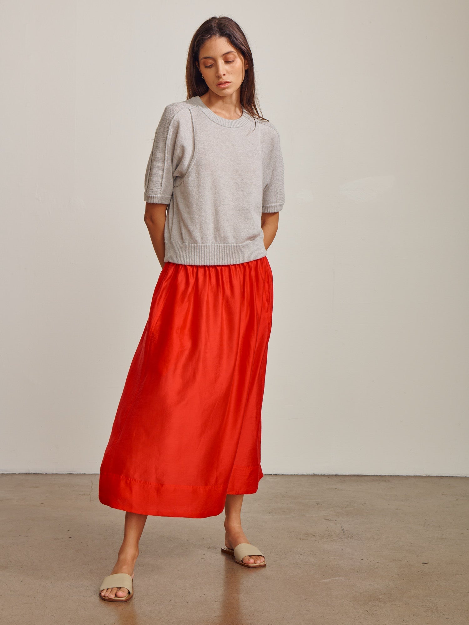 Claudia Skirt in Gossamer - Cherry – Pharaoh Collection