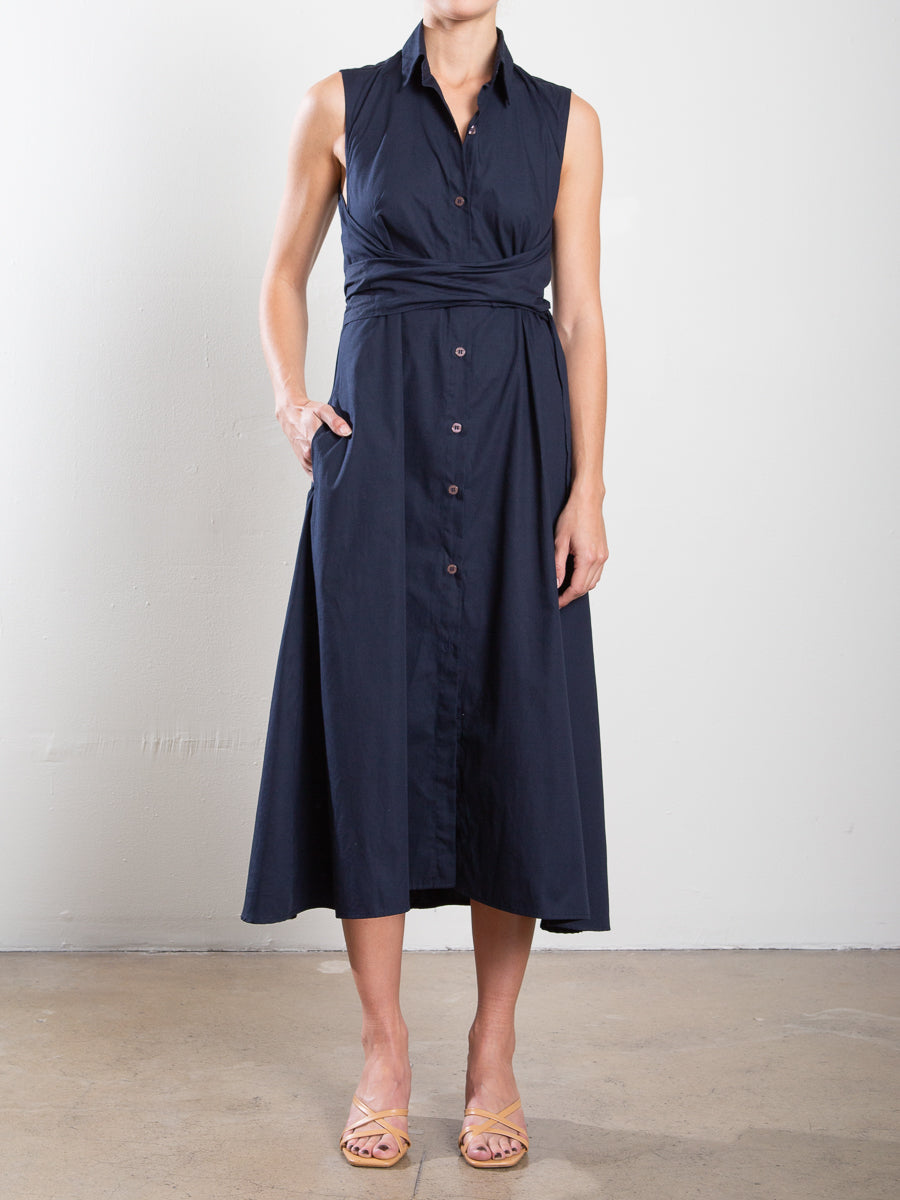 Lucia Dress in Italian Poplin