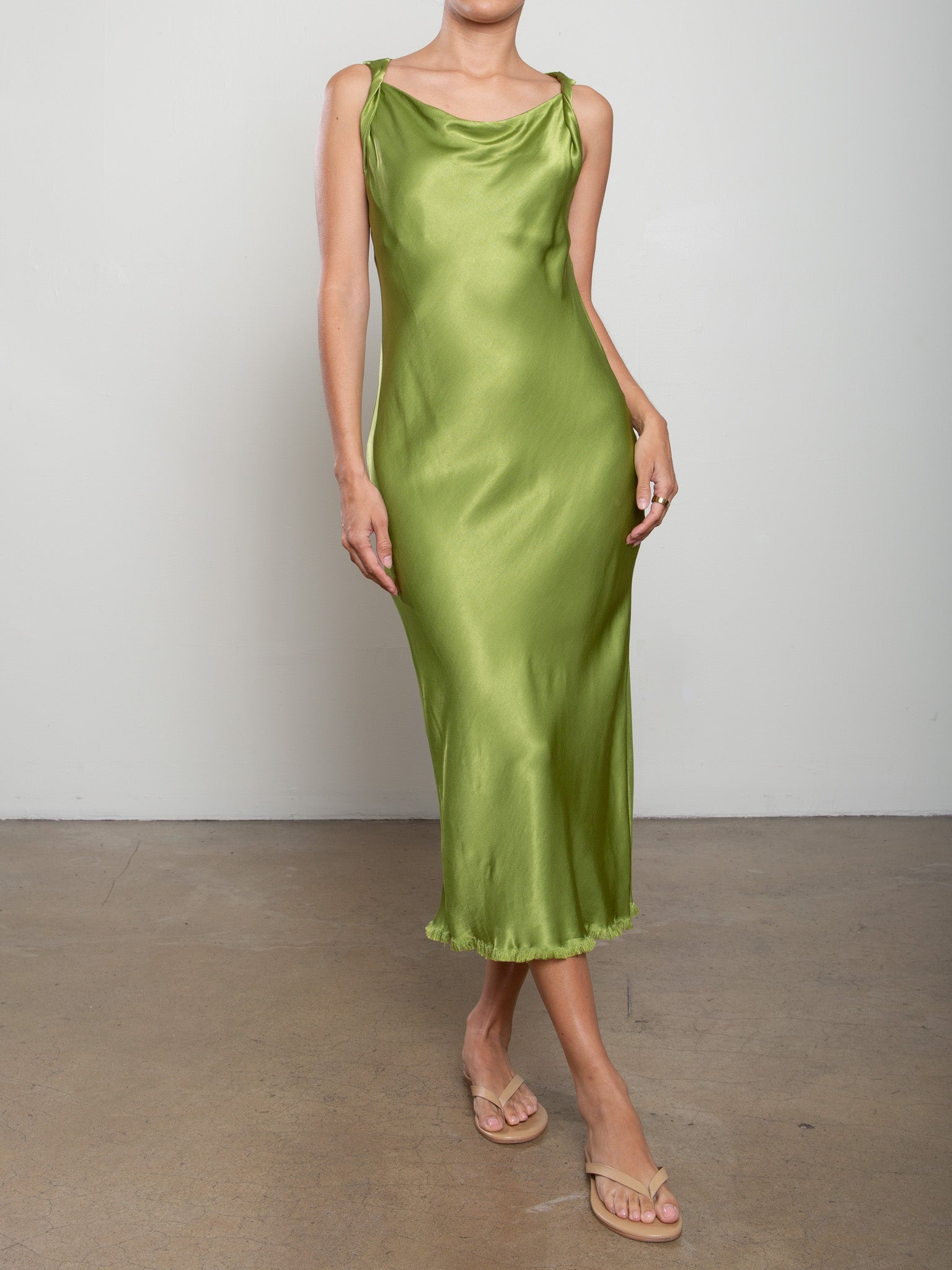 Solene Dress in Vintage Satin