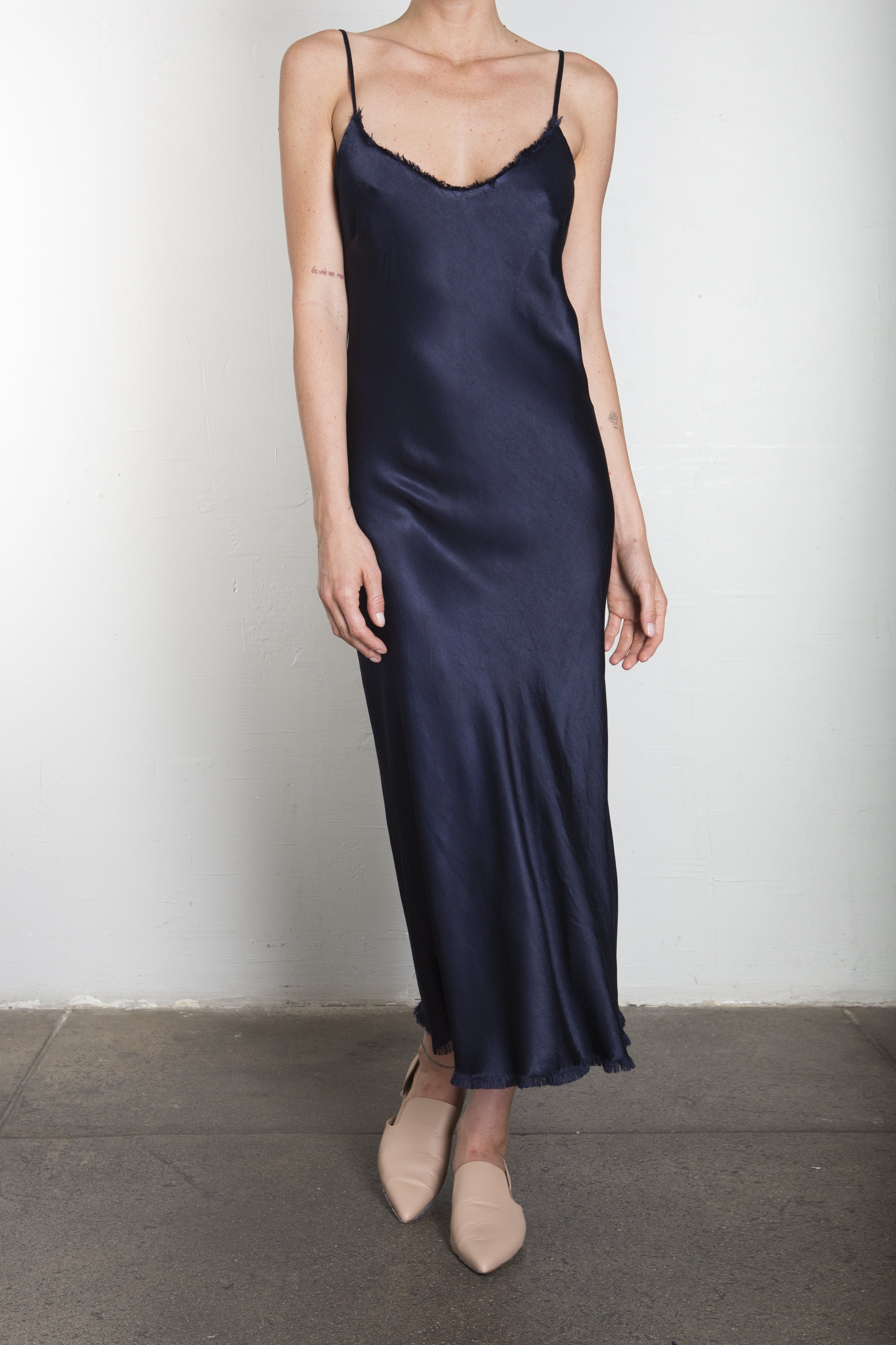 Farrah Slip Dress in Vintage Satin