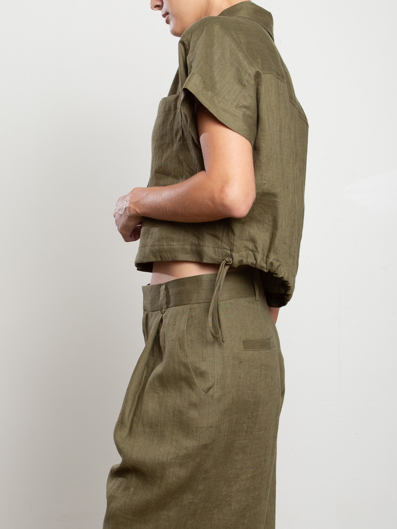 Zoey Shirt in French Linen - Surplus – Pharaoh Collection