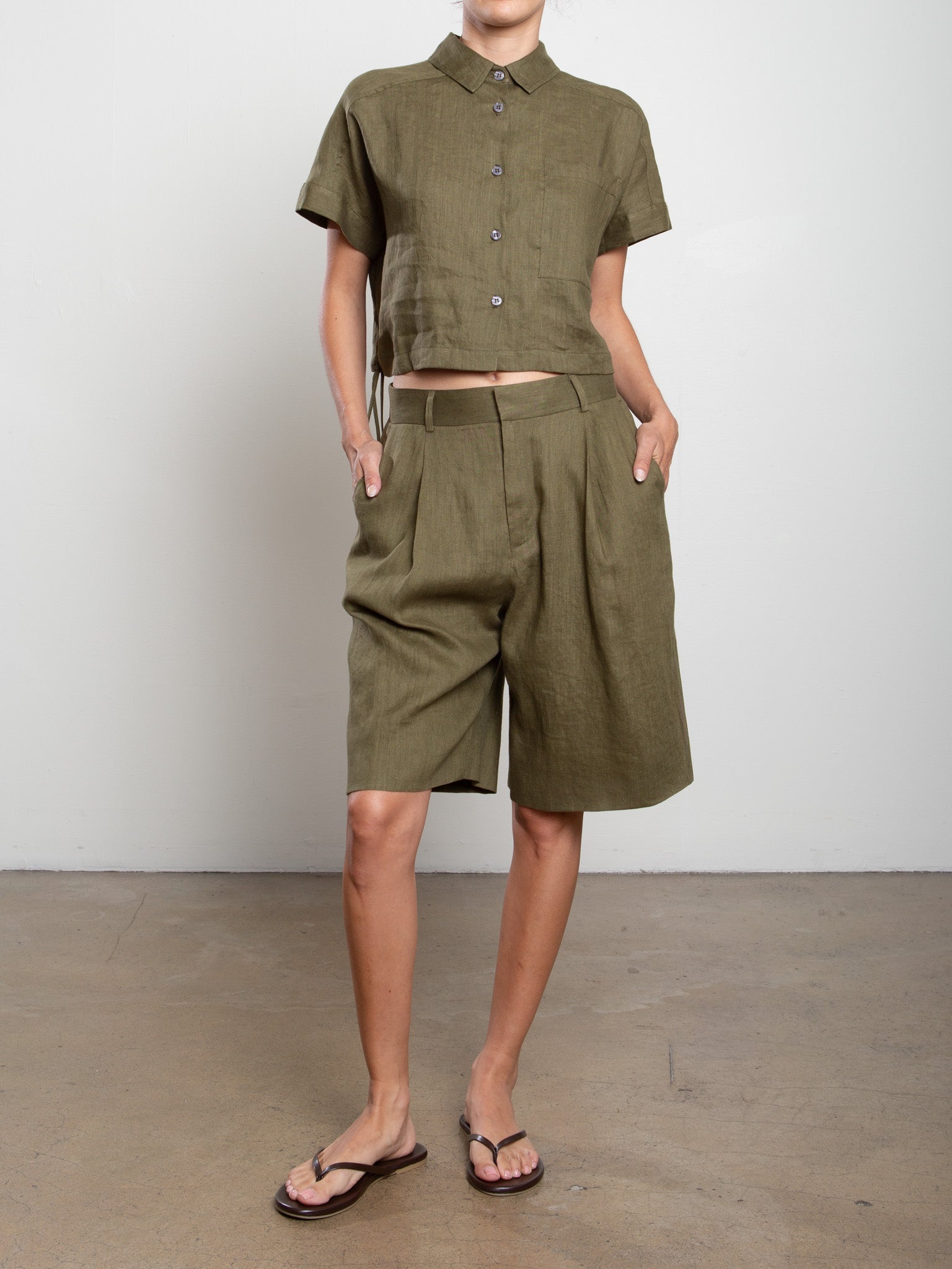 Zoey Shirt in French Linen - Surplus – Pharaoh Collection