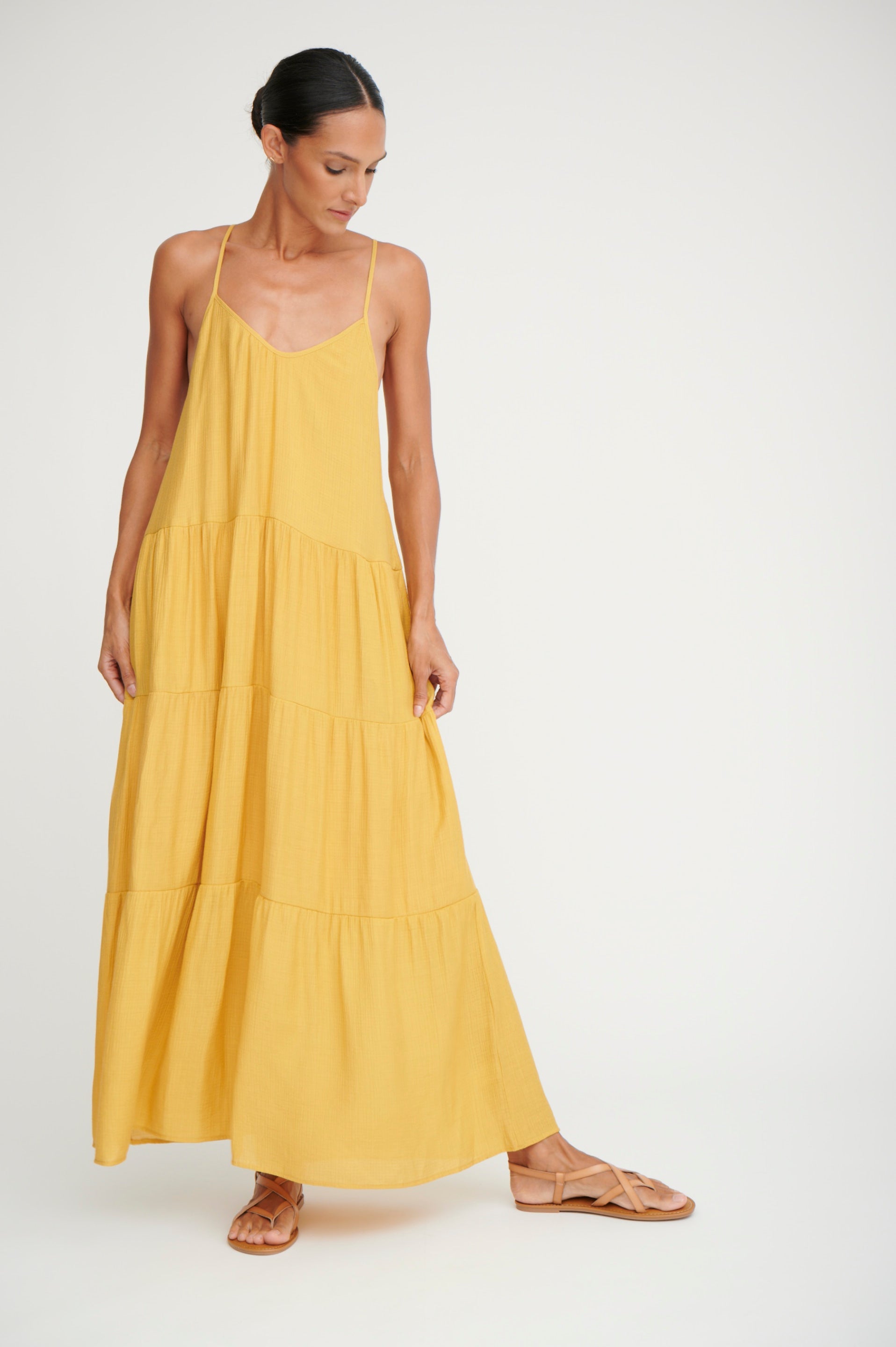 Sunny Maxi Dress in Viscose Gauze Sun Final Sale