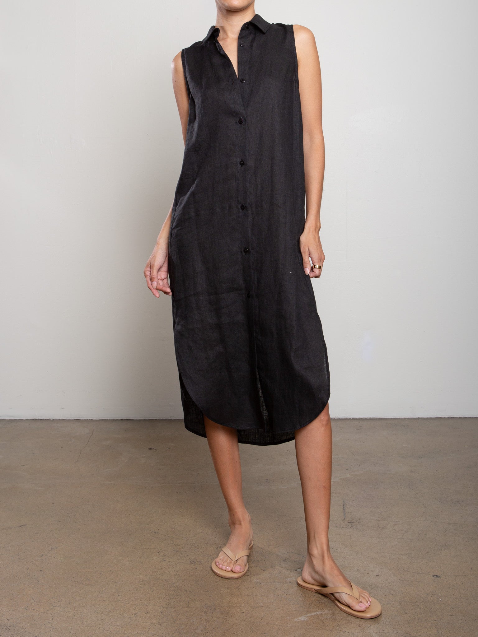 Liz Dress in French Linen - Black – Pharaoh Collection