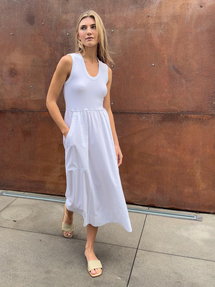 Jaclyn Dress in Paperweight Cotton - White – Pharaoh Collection