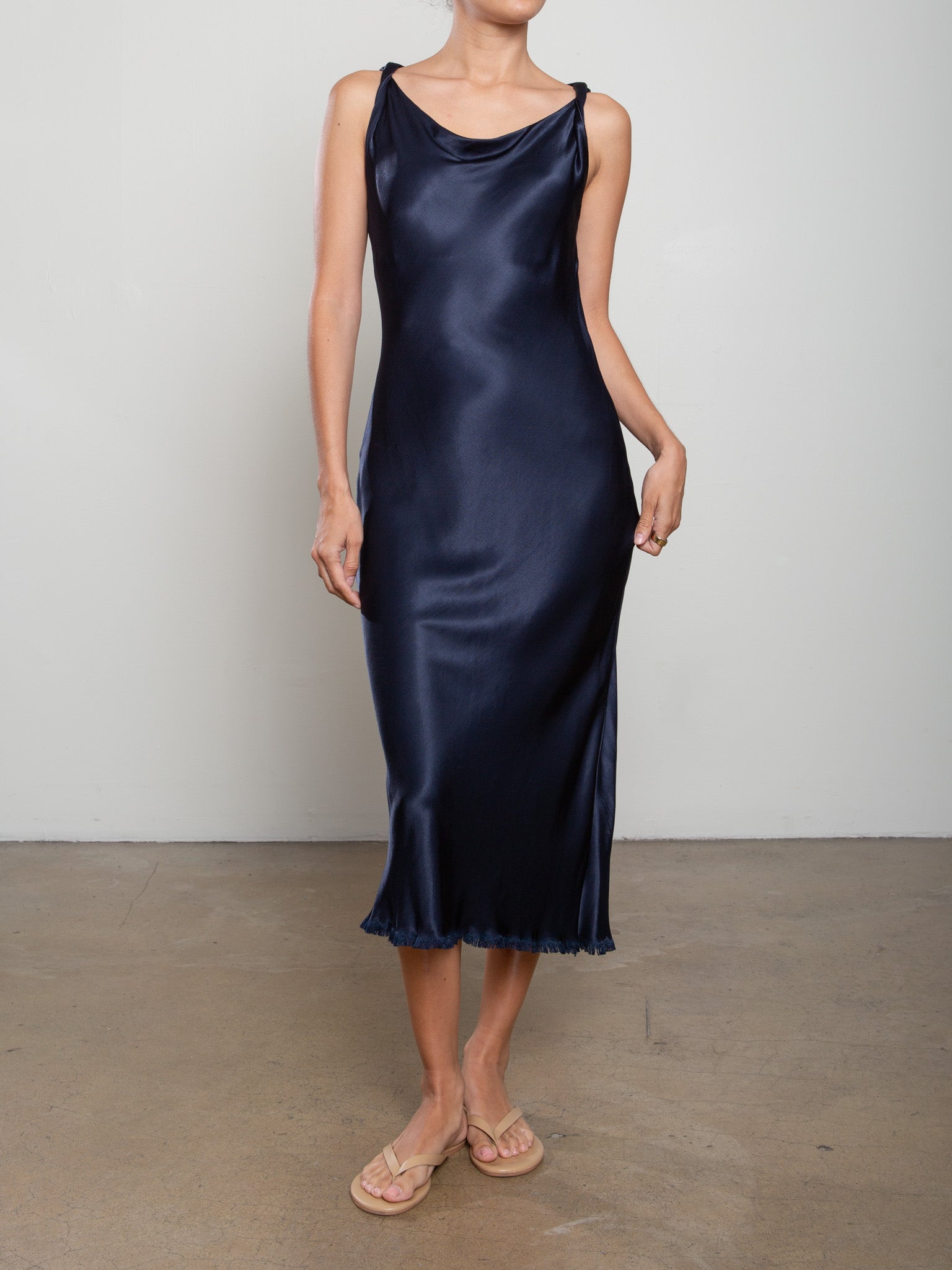 Solene Dress in Vintage Satin