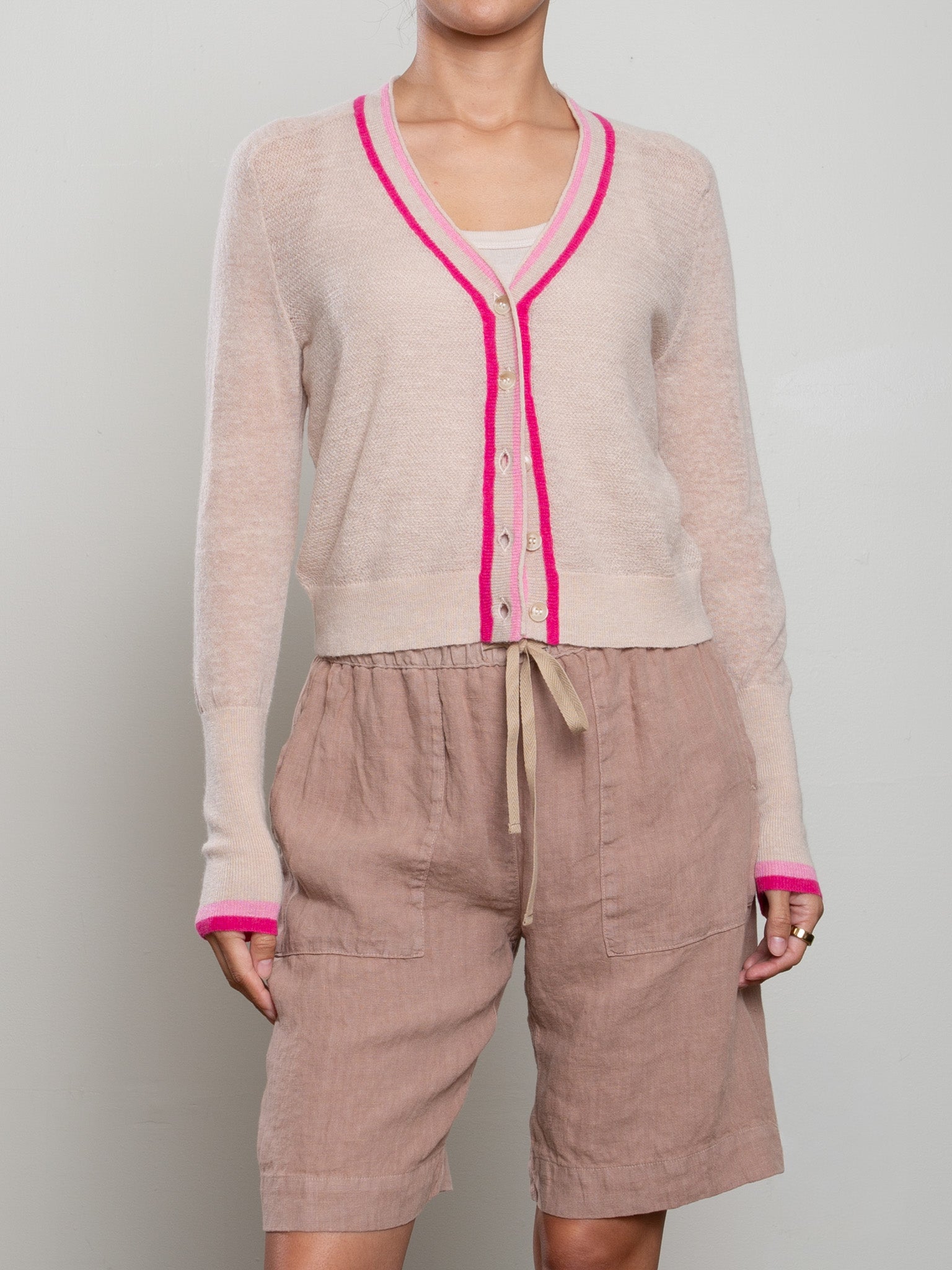 Martine Cardigan in Dulce Knitwear - Nude – Pharaoh Collection